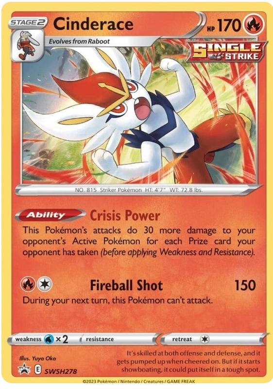 Cinderace (SWSH278) [Sword & Shield: Black Star Promos] Pokémon
