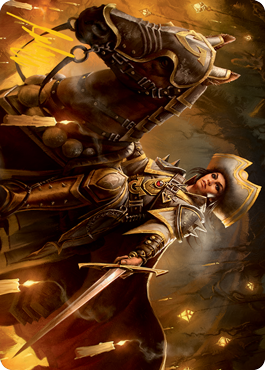 Seasoned Cathar Art Card (Gold-Stamped Signature) [Innistrad: Midnight Hunt Art Series] Magic: The Gathering