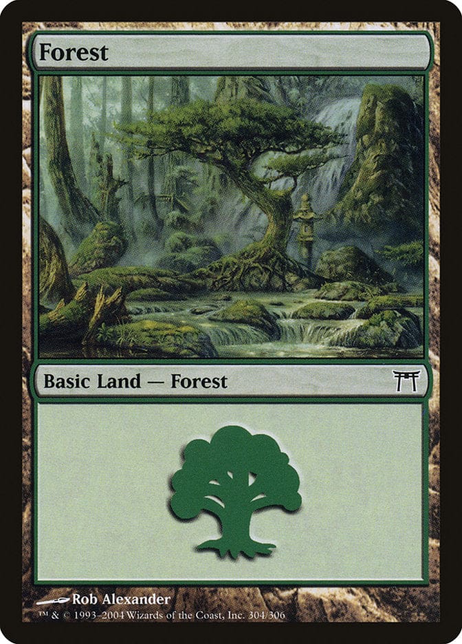 Forest (304) [Champions of Kamigawa] Magic: The Gathering