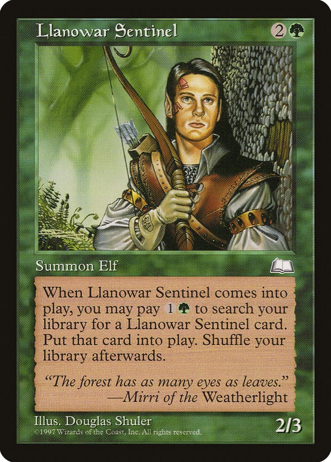 Llanowar Sentinel [Weatherlight] Magic: The Gathering