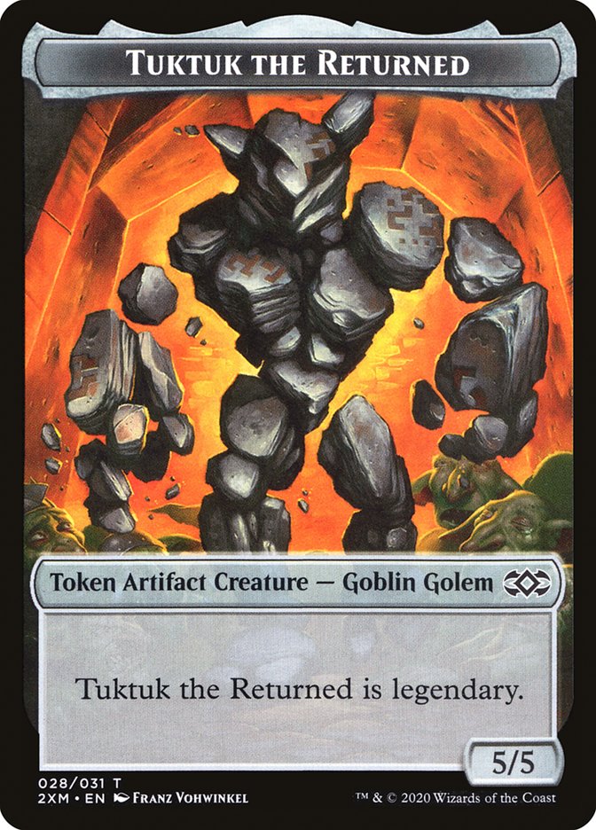 Human Soldier // Tuktuk the Returned Double-Sided Token [Double Masters Tokens] Magic: The Gathering