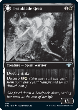 Twinblade Geist // Twinblade Invocation [Innistrad: Double Feature] Magic: The Gathering