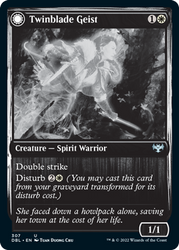 Twinblade Geist // Twinblade Invocation [Innistrad: Double Feature] Magic: The Gathering