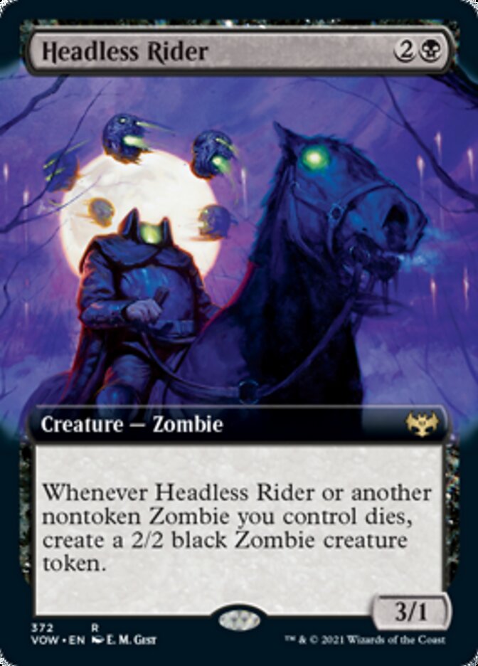 Headless Rider (Extended Art) [Innistrad: Crimson Vow] Magic: The Gathering