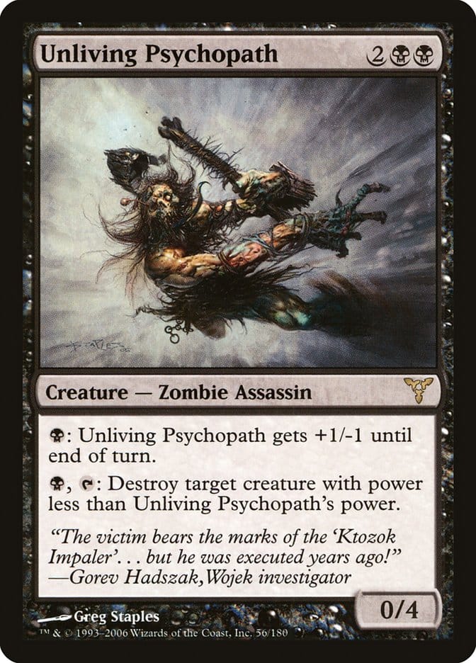 Unliving Psychopath [Dissension] Magic: The Gathering