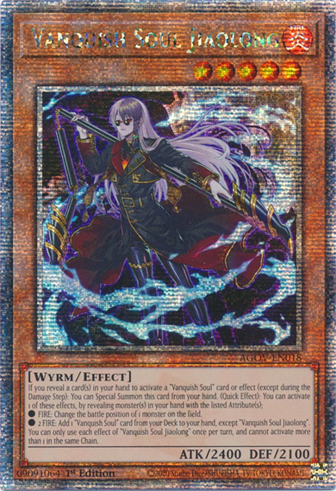 Vanquish Soul Jiaolong (Quarter Century Secret Rare) [AGOV-EN018] Quarter Century Secret Rare - Yugioh Cards For Your TCG Needs!