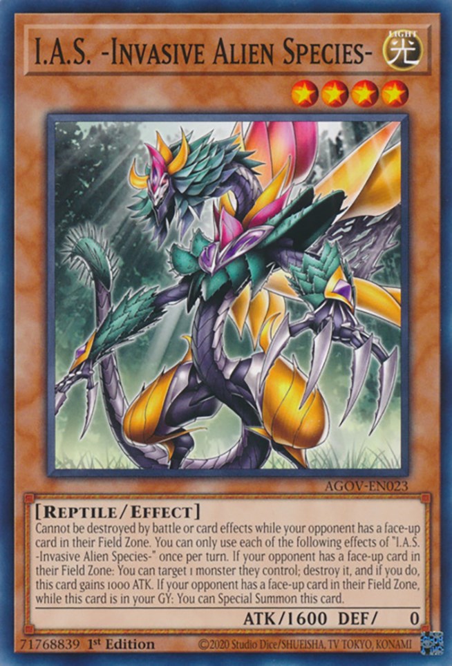 I.A.S. -Invasive Alien Species- [AGOV-EN023] Common - Yugioh Cards For Your TCG Needs!