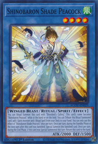 Shinobaron Shade Peacock [AGOV-EN029] Common - Yugioh Cards For Your TCG Needs!