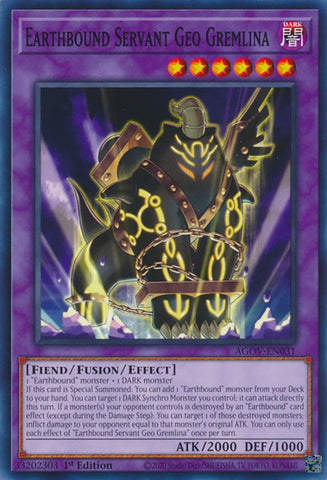 Earthbound Servant Geo Gremlina [AGOV-EN031] Common - Yugioh Cards For Your TCG Needs!