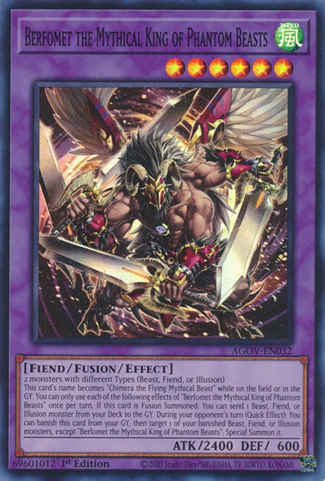 Berfomet the Mythical King of Phantom Beasts [AGOV-EN032] Super Rare - Yugioh Cards For Your TCG Needs!