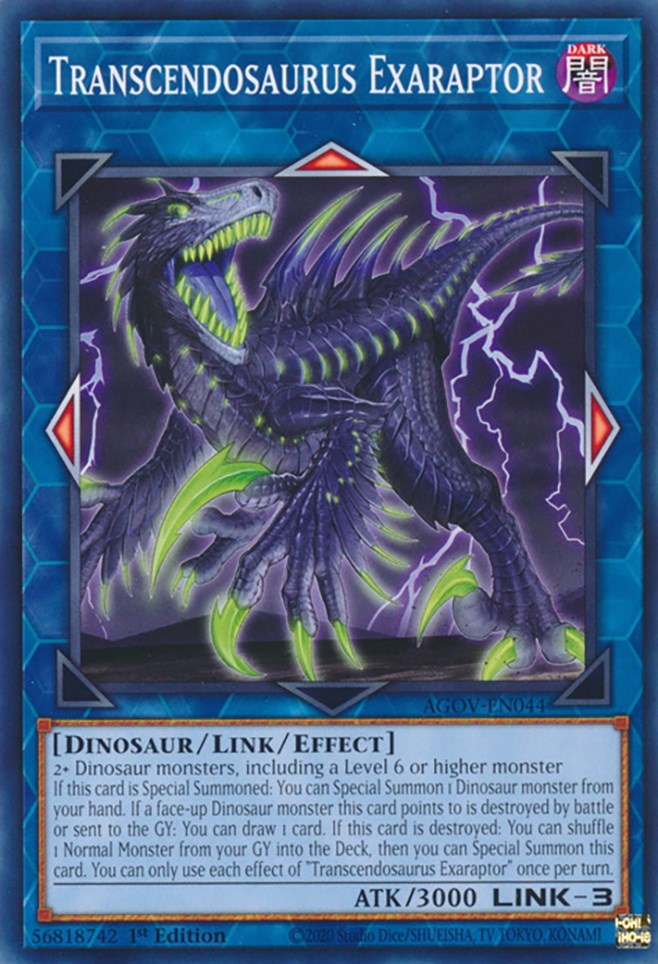 Transcendosaurus Exaraptor [AGOV-EN044] Common - Yugioh Cards For Your TCG Needs!