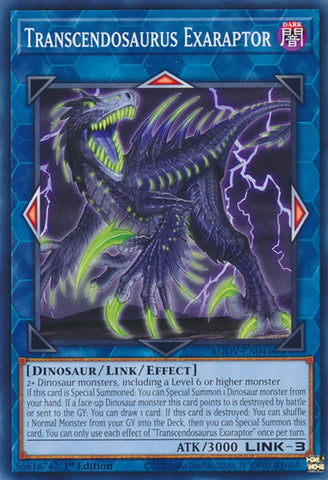 Transcendosaurus Exaraptor [AGOV-EN044] Common - Yugioh Cards For Your TCG Needs!