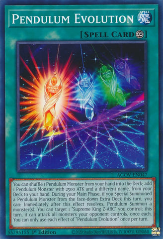 Pendulum Evolution [AGOV-EN047] Common - Yugioh Cards For Your TCG Needs!