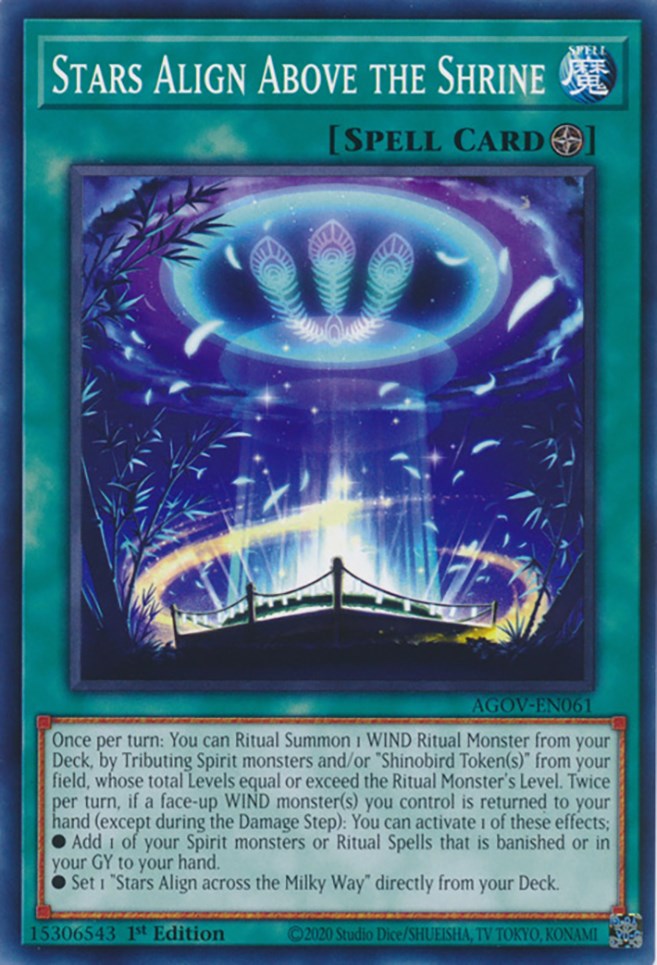 Stars Align Above the Shrine [AGOV-EN061] Common - Yugioh Cards For Your TCG Needs!