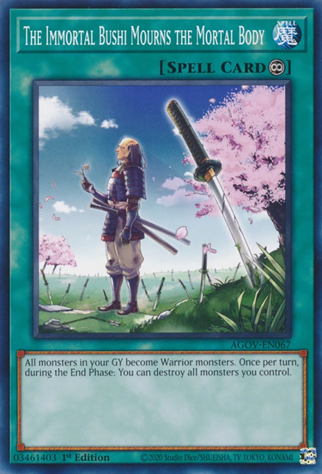 The Immortal Bushi Mourns the Mortal Body [AGOV-EN067] Common - Yugioh Cards For Your TCG Needs!