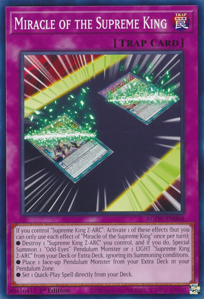 Miracle of the Supreme King [AGOV-EN068] Common - Yugioh Cards For Your TCG Needs!
