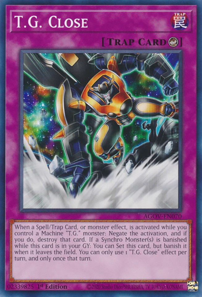 T.G. Close [AGOV-EN070] Common - Yugioh Cards For Your TCG Needs!