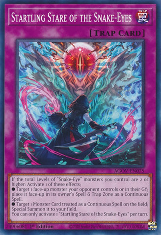 Startling Stare of the Snake-Eyes [AGOV-EN075] Common - Yugioh Cards For Your TCG Needs!