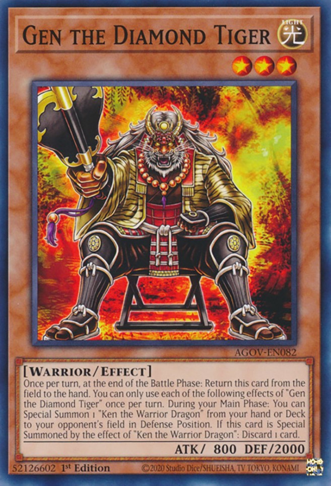 Gen the Diamond Tiger [AGOV-EN082] Common - Yugioh Cards For Your TCG Needs!
