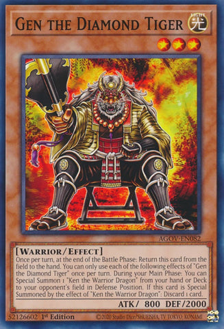 Gen the Diamond Tiger [AGOV-EN082] Common - Yugioh Cards For Your TCG Needs!
