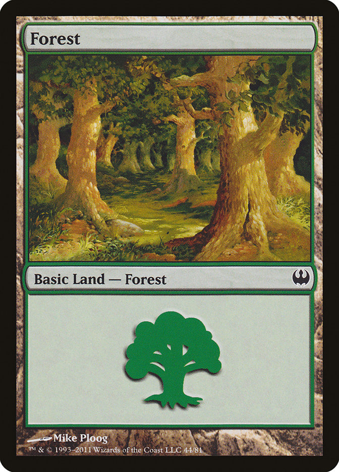 Forest (44) [Duel Decks: Knights vs. Dragons] Magic: The Gathering