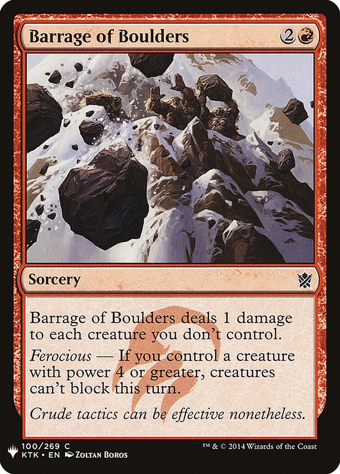 Barrage of Boulders [Mystery Booster] Magic: The Gathering
