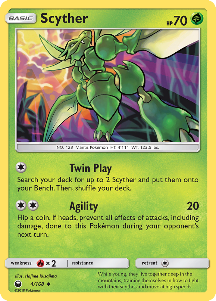 Scyther (4/168) [Sun & Moon: Celestial Storm] Pokémon