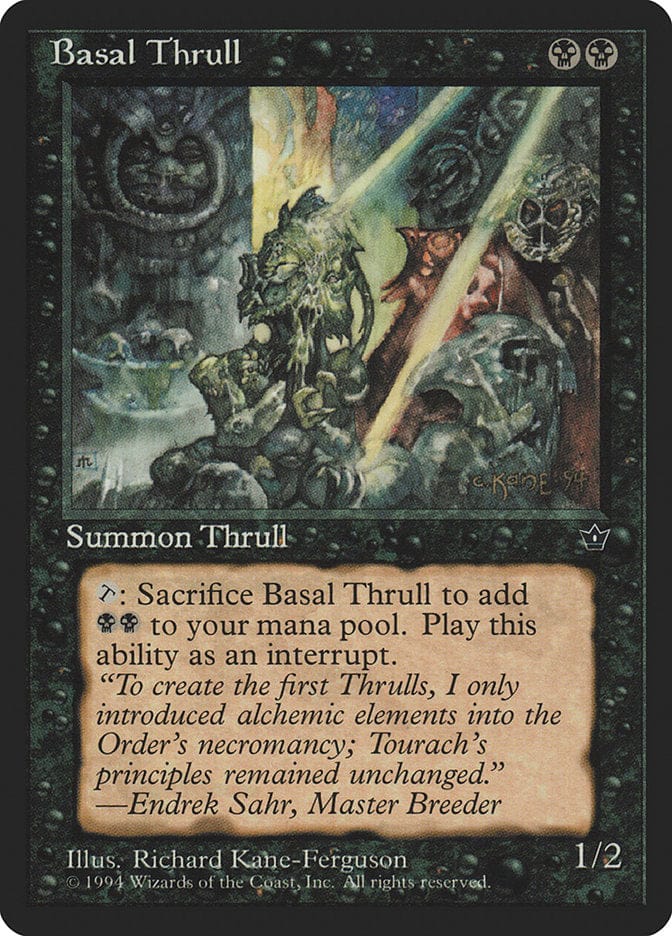 Basal Thrull (Richard Kane Ferguson) [Fallen Empires] Magic: The Gathering