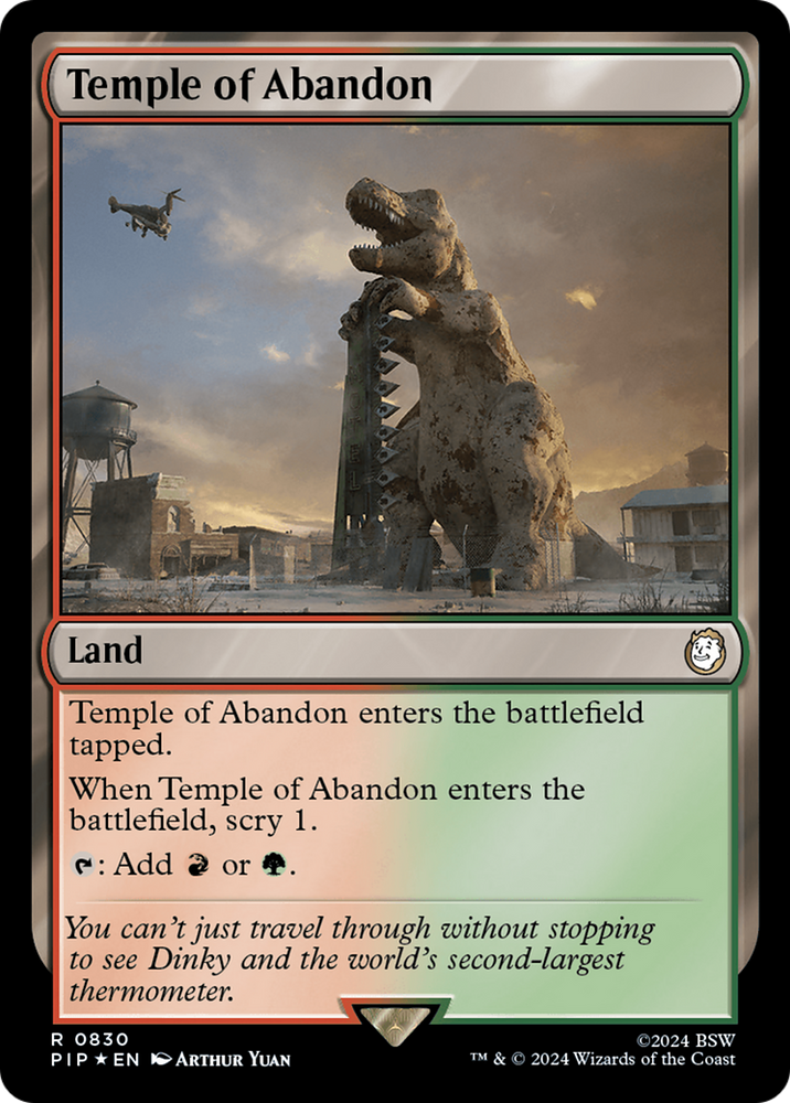 Temple of Abandon (Surge Foil) [Fallout] Magic: The Gathering