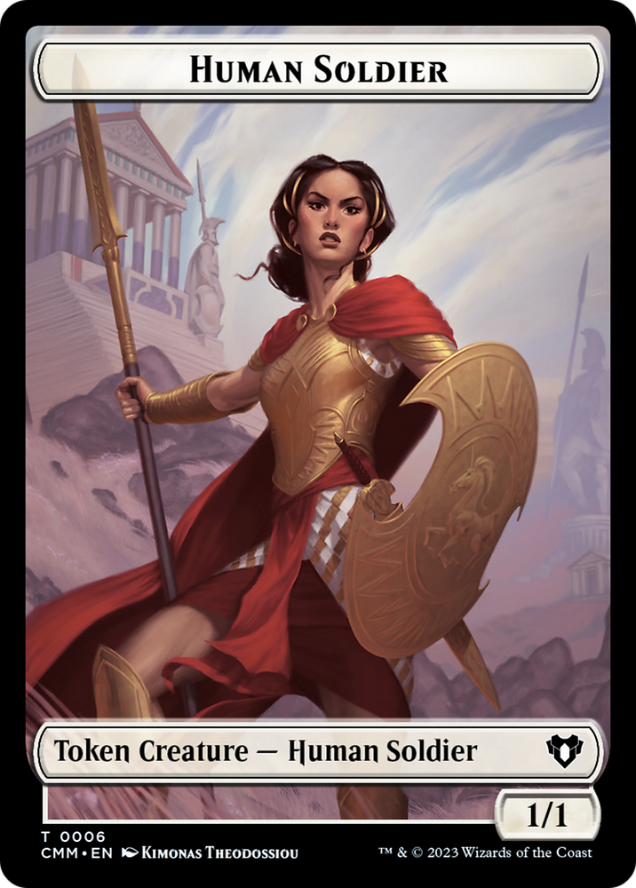 Human Soldier // Knight Double-Sided Token [Commander Masters Tokens] Magic: The Gathering