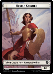 Human Soldier // Elemental (0025) Double-Sided Token [Commander Masters Tokens] Magic: The Gathering
