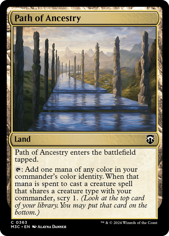 Path of Ancestry (Ripple Foil) [Modern Horizons 3 Commander] Magic: The Gathering