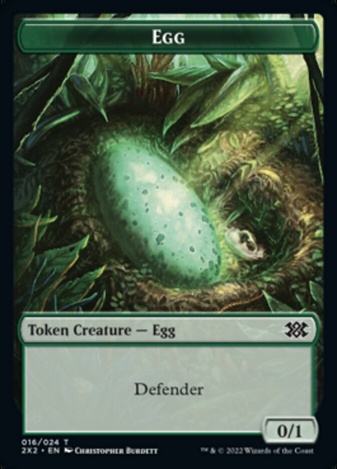 Egg // Angel Double-Sided Token [Double Masters 2022 Tokens] Magic: The Gathering
