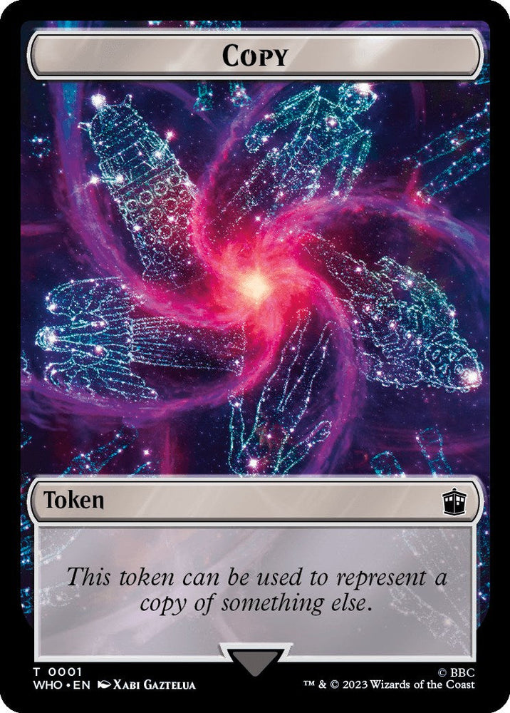 Copy // Alien Double-Sided Token [Doctor Who Tokens] Magic: The Gathering