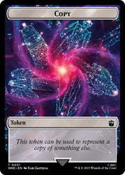 Copy // Alien Double-Sided Token [Doctor Who Tokens] Magic: The Gathering