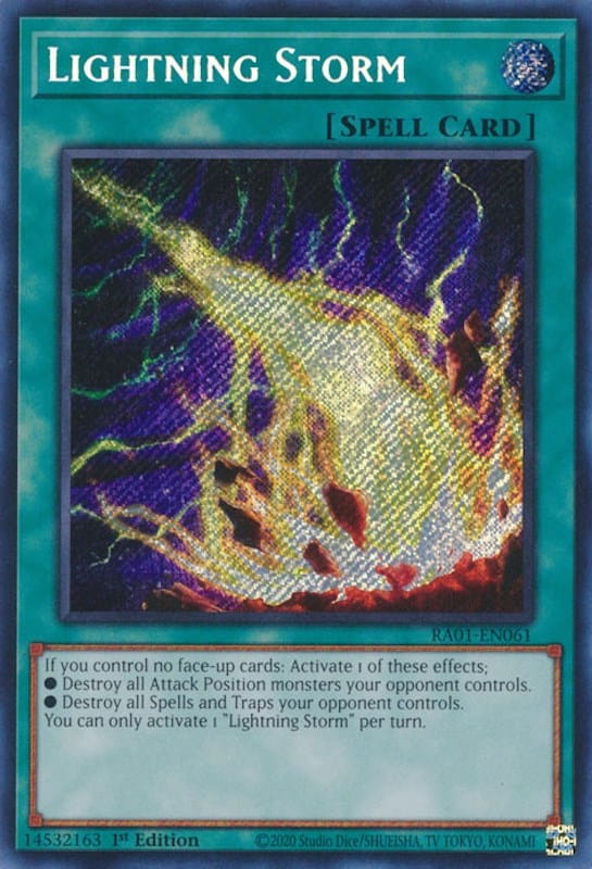 Lightning Storm [RA01-EN061] Secret Rare - Yugioh Cards For Your TCG Needs!