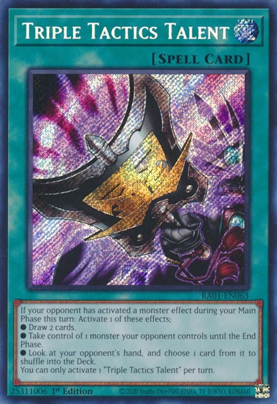 Triple Tactics Talent [RA01-EN063] Secret Rare - Yugioh Cards For Your TCG Needs!