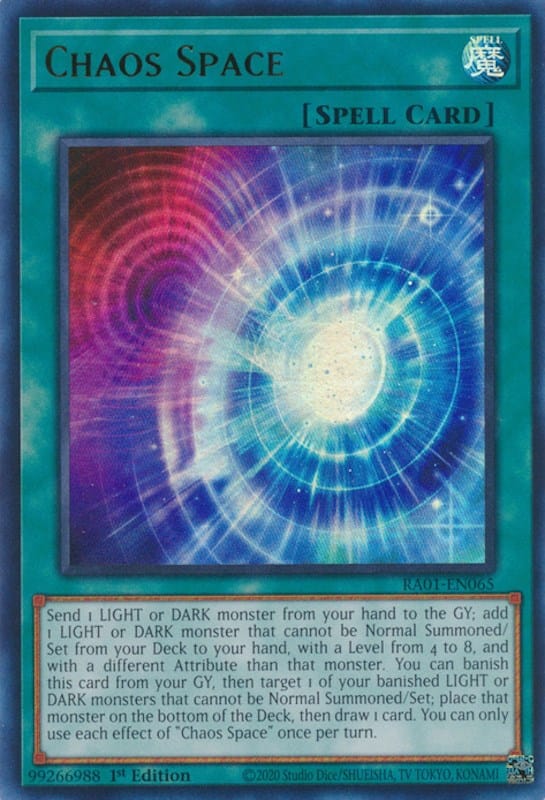 Chaos Space [RA01-EN065] Ultra Rare - Yugioh Cards For Your TCG Needs!