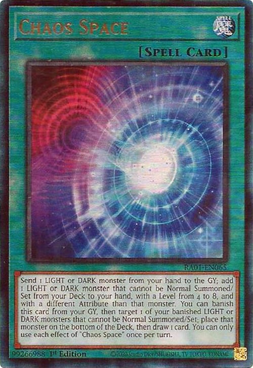 Chaos Space [RA01-EN065] Prismatic Ultimate Rare - Yugioh Cards For Your TCG Needs!