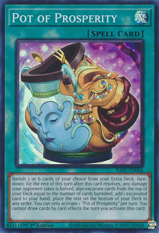 Pot of Prosperity [RA01-EN066] Super Rare - Yugioh Cards For Your TCG Needs!
