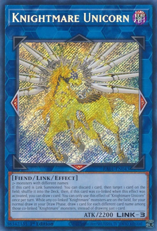 Knightmare Unicorn [RA01-EN043] Secret Rare - Yugioh Cards For Your TCG Needs!