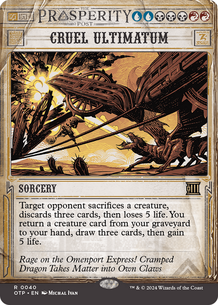 Cruel Ultimatum [Outlaws of Thunder Junction: Breaking News] Magic: The Gathering