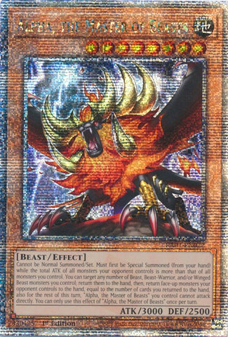 Alpha, the Master of Beasts [RA01-EN022] Quarter Century Secret Rare - Yugioh Cards For Your TCG Needs!