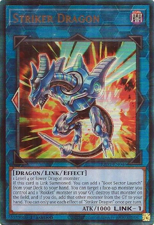 Striker Dragon [RA01-EN046] Prismatic Ultimate Rare - Yugioh Cards For Your TCG Needs!