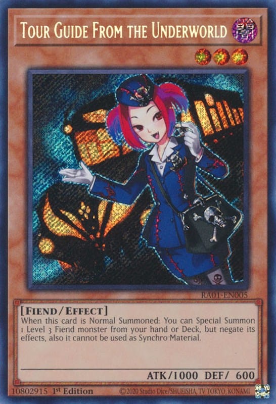 Tour Guide From the Underworld [RA01-EN005] Secret Rare - Yugioh Cards For Your TCG Needs!