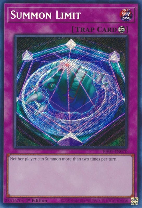 Summon Limit [RA01-EN070] Secret Rare - Yugioh Cards For Your TCG Needs!