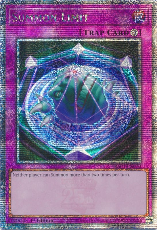 Summon Limit [RA01-EN070] Quarter Century Secret Rare - Yugioh Cards For Your TCG Needs!