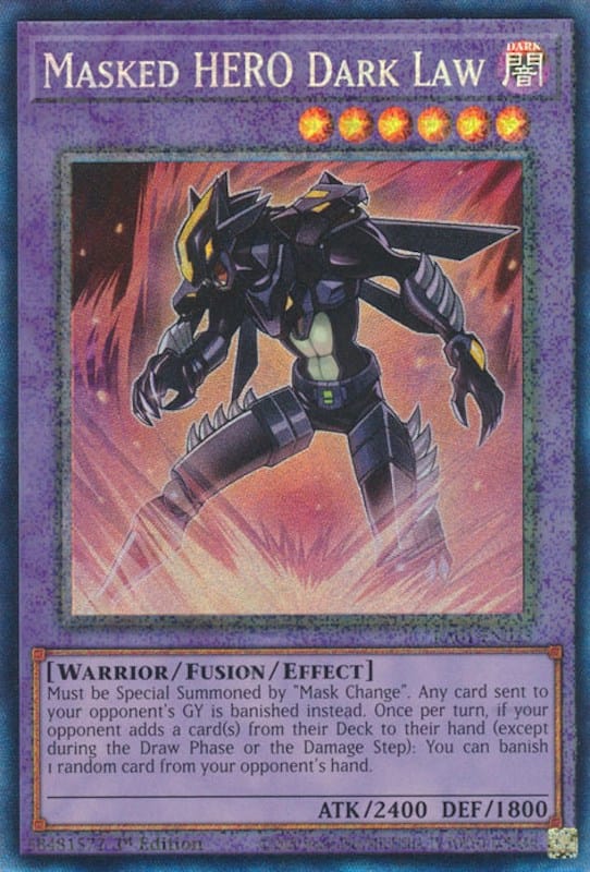 Masked HERO Dark Law [RA01-EN025] Prismatic Collector's Rare - Yugioh Cards For Your TCG Needs!