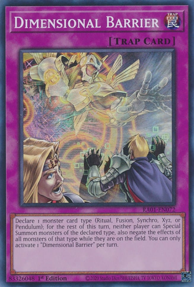 Dimensional Barrier [RA01-EN072] Super Rare - Yugioh Cards For Your TCG Needs!