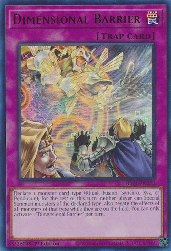 Dimensional Barrier [RA01-EN072] Ultra Rare - Yugioh Cards For Your TCG Needs!